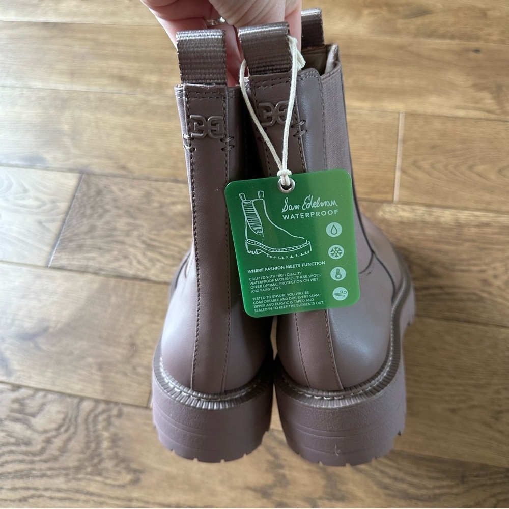New Sam Edelman LAGUNA CHELSEA BOOT Waterproof Boots Sz 8.5 - Picture 9 of 12